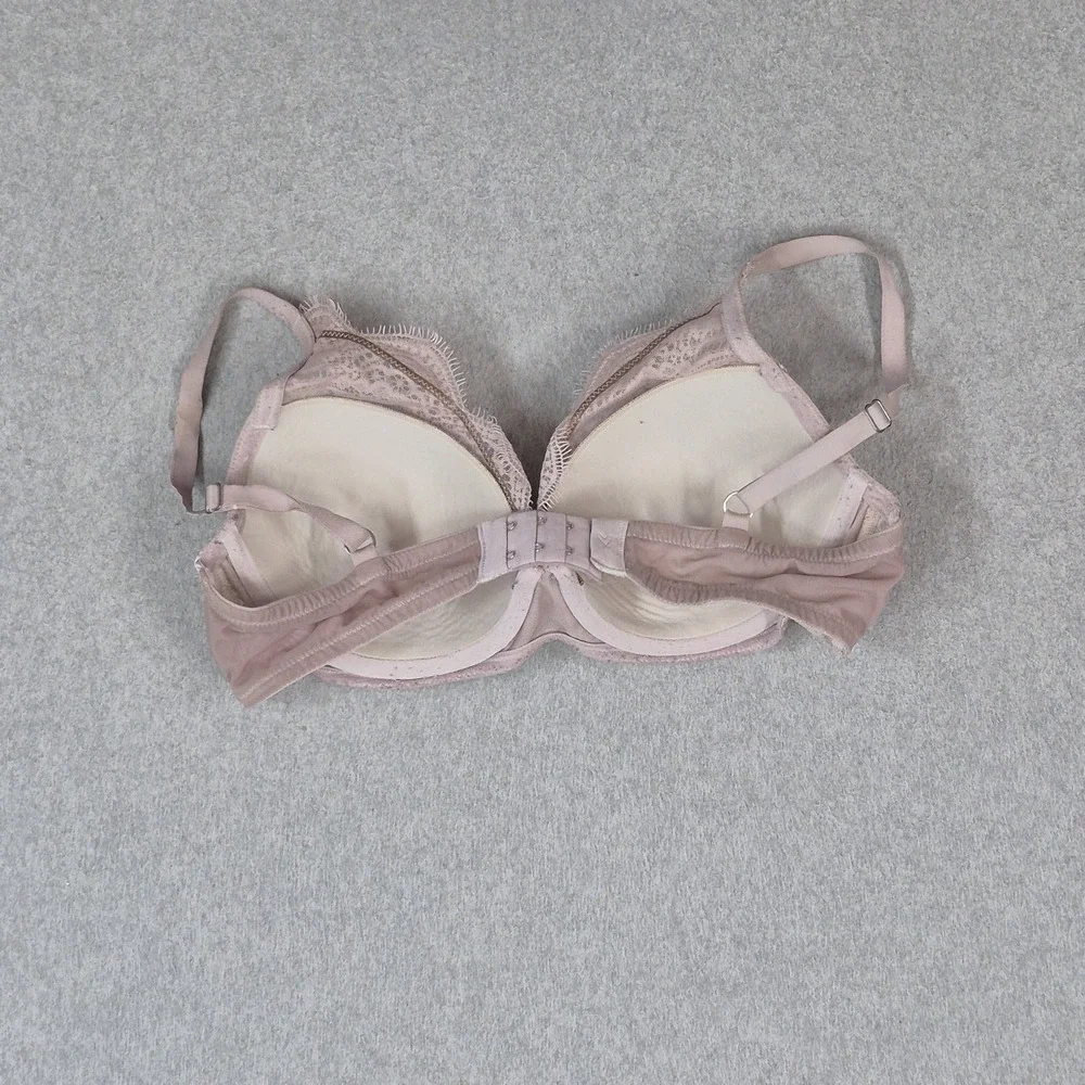 Victoria's Secret Women Bra 34D Pink Floral Dream Angels Lined Demi Underwired